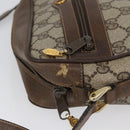 GUCCI GG Supreme Web Sherry Line Bag PVC Beige Gold 68 02 004 Auth 169630-7