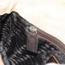 PRADA Chain Shoulder Bag Suede Beige Gold Auth 169631-22