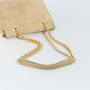 PRADA Chain Shoulder Bag Suede Beige Gold Auth 169631-7