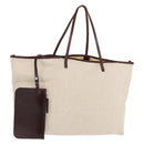 FENDI Zucca Canvas Tote Bag Ivory Auth 169632-1