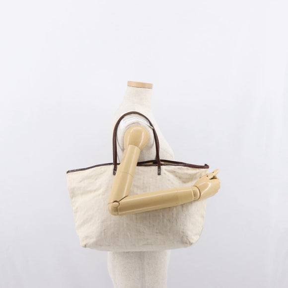 FENDI Zucca Canvas Tragetasche Elfenbein Auth 169632
