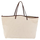 FENDI Zucca Canvas Tote Bag Ivory Auth 169632-2