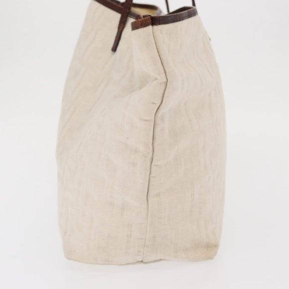 FENDI Zucca Canvas Tragetasche Elfenbein Auth 169632