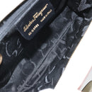 Salvatore Ferragamo Gancini Tote Bag Patent leather Brown Gold Auth 169637-10