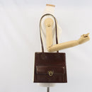 Salvatore Ferragamo Gancini Tote Bag Patent leather Brown Gold Auth 169637-23