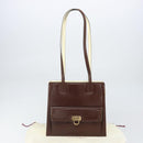 Salvatore Ferragamo Gancini Tote Bag Patent leather Brown Gold Auth 169637-12