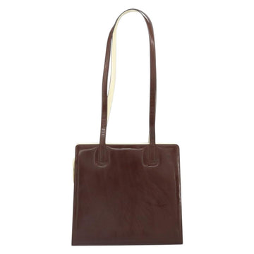 Salvatore Ferragamo Gancini Tote Bag Patent leather Brown Gold Auth 169637 - 0