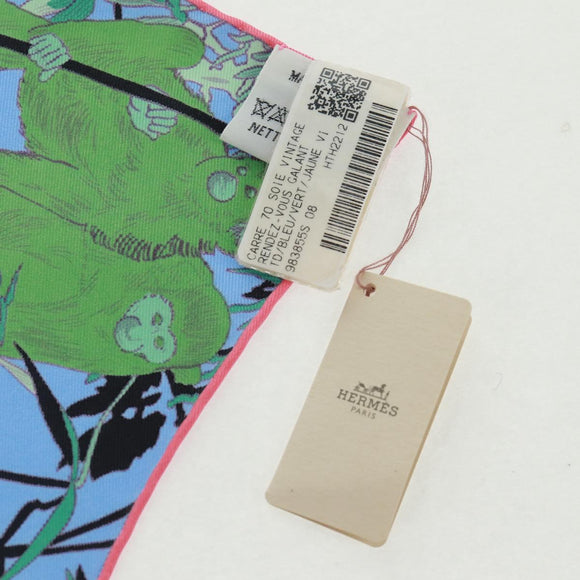 HERMES Carre 70 Tuch „Rendez Vous Galant“ Seide Mehrfarbig Original 169638M