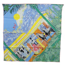 HERMES Carre 70 Scarf ""Rendez Vous Galant"" Silk Multicolor Auth 169638M-1