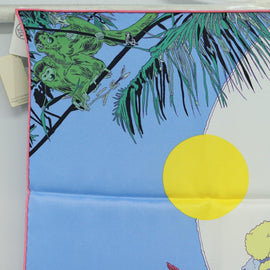 HERMES Carre 70 Scarf ""Rendez Vous Galant"" Silk Multicolor Auth 169638M - 0