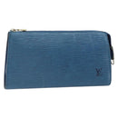 LOUIS VUITTON Epi Pochette Accessoires Pouch Blue M52985 LV Auth 169639-1