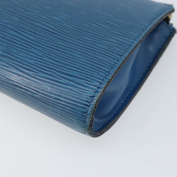 LOUIS VUITTON Epi Pochette Accessoires Pouch Blue M52985 LV Auth 169639