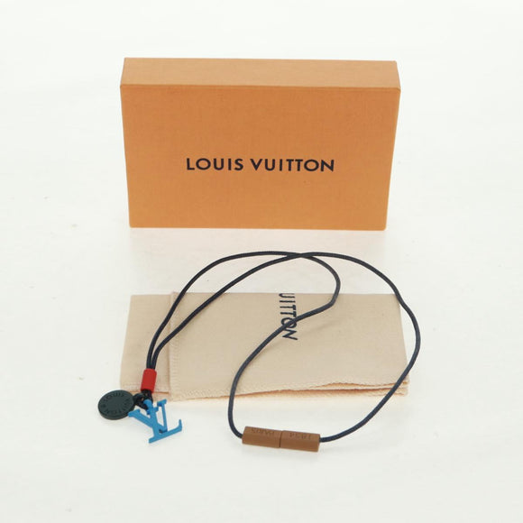 LOUIS VUITTON Metallkette Collier Charms On the Go Halskette Emaille M63648 Auth 169644M