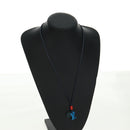 LOUIS VUITTON Metallkette Collier Charms On the Go Halskette Emaille M63648 Auth 169644M-14