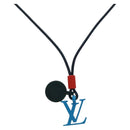 LOUIS VUITTON Metallkette Collier Charms On the Go Halskette Emaille M63648 Auth 169644M-1