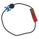 LOUIS VUITTON Brass Refills On the Go Bracelet Canvas Black M63663 Auth 169645M-1