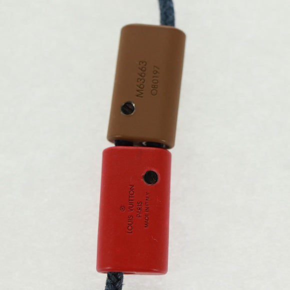 LOUIS VUITTON Brass Refills On the Go Bracelet Canvas Black M63663 Auth 169645M