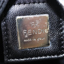FENDI Mini Croissant Hand Bag Nylon Black Silver Auth 169646-20