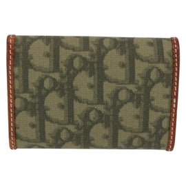 Christian Dior Trotter Romantic Key Case PVC Khaki Silver Auth 169647V - 0