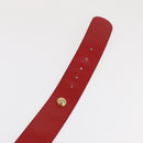 CELINE Belt Leather 36.6"" Gold Red Auth 169651V-10
