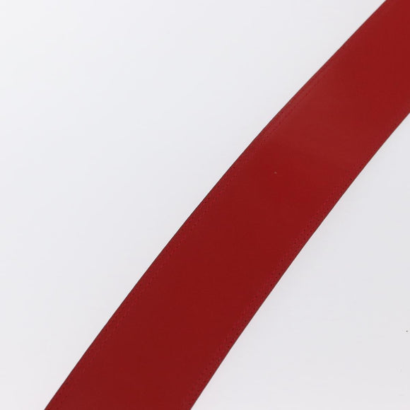 CELINE Belt Leather 36.6"" Gold Red Auth 169651V