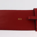 CELINE Belt Leather 36.6"" Gold Red Auth 169651V-17