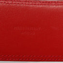 CELINE Belt Leather 36.6"" Gold Red Auth 169651V-11