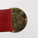 CELINE Belt Leather 36.6"" Gold Red Auth 169651V-6