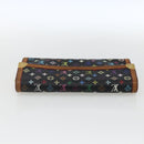 LOUIS VUITTON Monogram Multicolor Porte Tresor Wallet Black M92658 Auth 169654-5