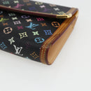 LOUIS VUITTON Monogram Multicolor Porte Tresor Wallet Black M92658 Auth 169654-7