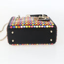 Christian Dior Chain Lady Dior Tasche Leder 2-Wege Multicolor Gold Auth 169657SM-5