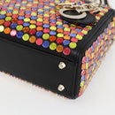 Christian Dior Chain Lady Dior Tasche Leder 2-Wege Multicolor Gold Auth 169657SM-9