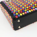 Christian Dior Chain Lady Dior Tasche Leder 2-Wege Multicolor Gold Auth 169657SM-18
