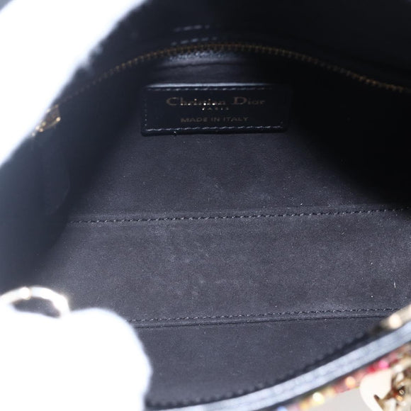 Christian Dior Chain Lady Dior Tasche Leder 2-Wege Multicolor Gold Auth 169657SM