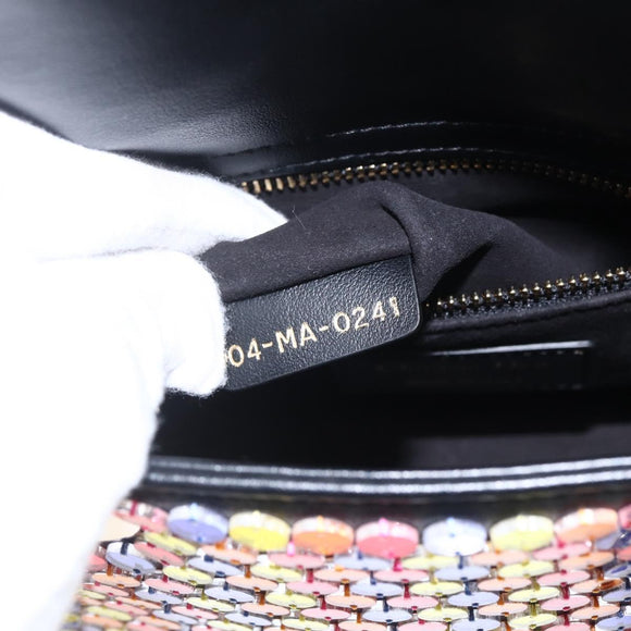 Christian Dior Chain Lady Dior Tasche Leder 2-Wege Multicolor Gold Auth 169657SM