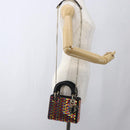 Christian Dior Chain Lady Dior Tasche Leder 2-Wege Multicolor Gold Auth 169657SM-26