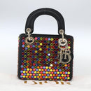 Christian Dior Chain Lady Dior Tasche Leder 2-Wege Multicolor Gold Auth 169657SM-12