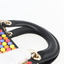 Christian Dior Chain Lady Dior Bag Leather 2way Multicolor Gold Auth 169657SM-8