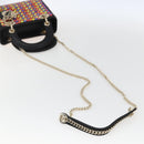 Christian Dior Chain Lady Dior Bag Leather 2way Multicolor Gold Auth 169657SM-9