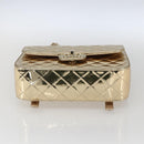 CHANEL Matelasse Backpack Patent leather Gold CC Auth 169659SM-11