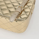 CHANEL Matelasse Backpack Patent leather Gold CC Auth 169659SM-14