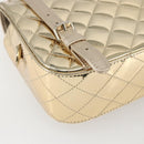 CHANEL Matelasse Backpack Patent leather Gold CC Auth 169659SM-15