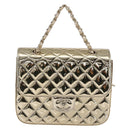 CHANEL Matelasse Backpack Patent leather Gold CC Auth 169659SM-2