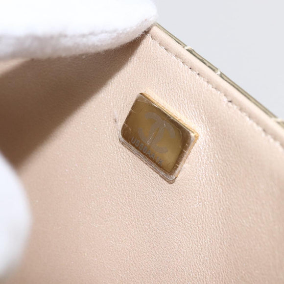 CHANEL Matelasse Backpack Patent leather Gold CC Auth 169659SM