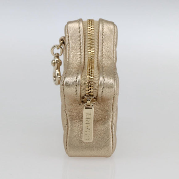 CHANEL Matelasse Backpack Patent leather Gold CC Auth 169659SM
