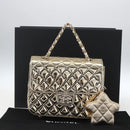 CHANEL Matelasse Backpack Patent leather Gold CC Auth 169659SM-32