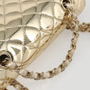 CHANEL Matelasse Backpack Patent leather Gold CC Auth 169659SM-7