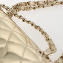 CHANEL Matelasse Backpack Patent leather Gold CC Auth 169659SM-8