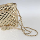 CHANEL Matelasse Backpack Patent leather Gold CC Auth 169659SM-9