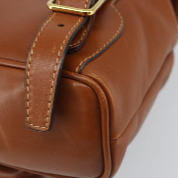 GUCCI Bamboo Backpack Leather Brown Gold 003 1998 0030 Auth 169672V